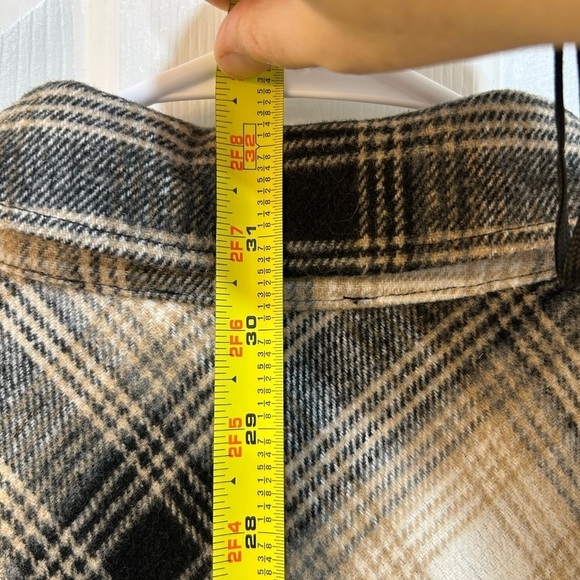 Laundry Bohemian Shacket Plaid Collared Snap Button Front Belted Women’s Sz XL - Picture 8 of 10